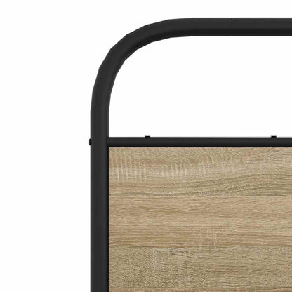 Bedframe zonder matras metaal gerookt eikenkleurig 180x200 cm