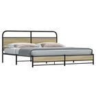 Bedframe 183x213 cm metaal sonoma eiken