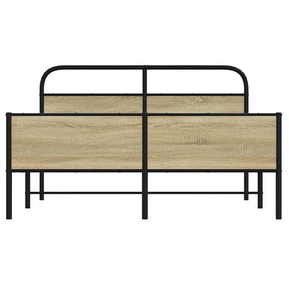 Bedframe zonder matras metaal sonoma eikenkleurig 160x200 cm