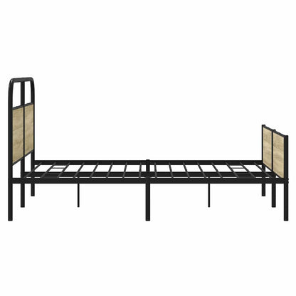 Bedframe zonder matras metaal sonoma eikenkleurig 160x200 cm