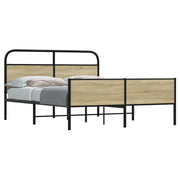 Bedframe metaal sonoma eiken 160x200 cm