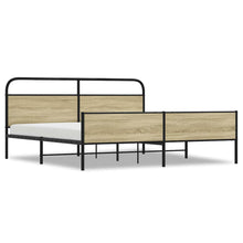 Bedframe zonder matras metaal sonoma eikenkleurig 180x200 cm