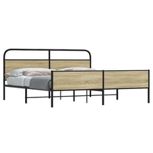 Bedframe zonder matras metaal sonoma eikenkleurig 183x213 cm