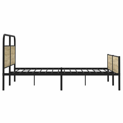 Bedframe zonder matras metaal sonoma eikenkleurig 193x203 cm