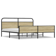 Bedframe zonder matras metaal sonoma eikenkleur 200x200 cm