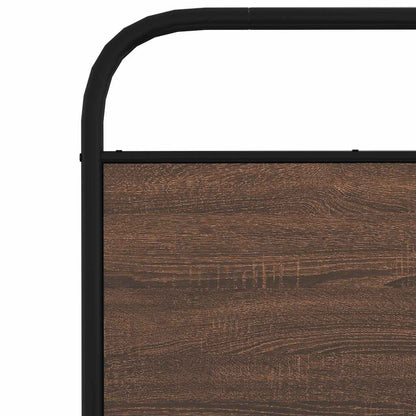 Bedframe zonder matras metaal bruin eikenkleur 183x213 cm
