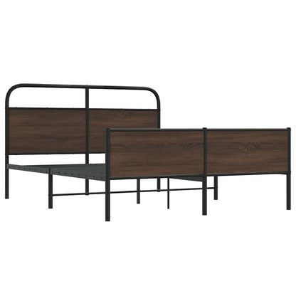 Bedframe zonder matras metaal bruin eikenkleurig 160x200 cm