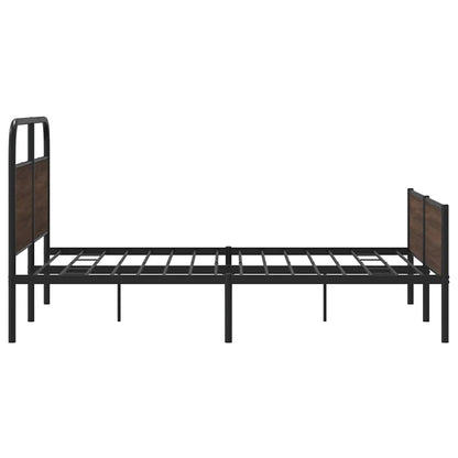 Bedframe zonder matras metaal bruin eikenkleurig 160x200 cm
