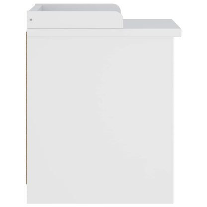Gangbankje SANDNES wit 45x40x50 cm massief grenenhout