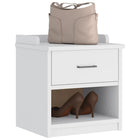 Gangbankje 45x40x50 cm massief grenenhout wit