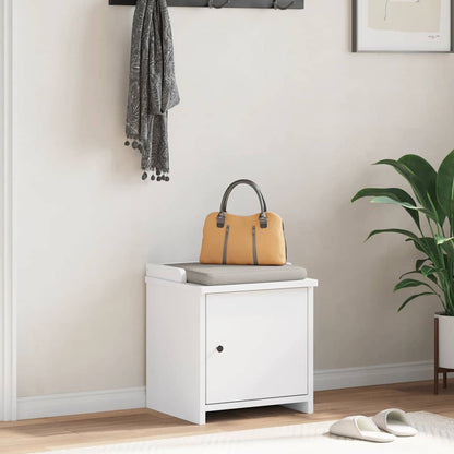 Gangbankje SANDNES wit 45x40x50 cm massief grenenhout