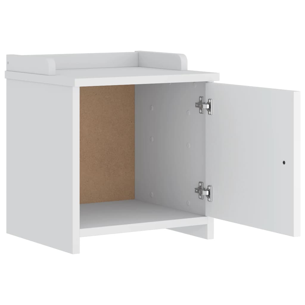 Gangbankje SANDNES wit 45x40x50 cm massief grenenhout