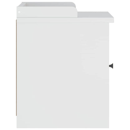 Gangbankje SANDNES wit 45x40x50 cm massief grenenhout