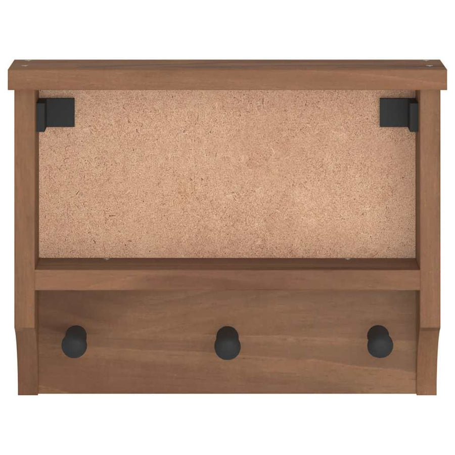 Wandkapstok SANDNES 45x12x35 cm massief grenenhout