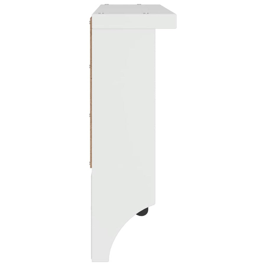 Wandkapstok SANDNES wit 45x12x35 cm massief grenenhout