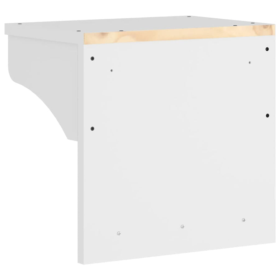 Wandkapstok SANDNES wit 43x30x42 cm massief grenenhout