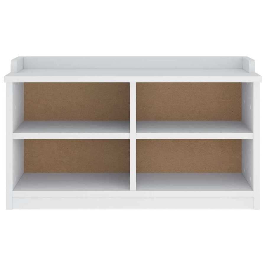 Gangbankje SANDNES wit 87x40x50 cm massief grenenhout