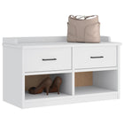 Gangbankje 87x40x50 cm massief grenenhout wit