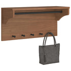 Wall-mounted coat rack SANDNES 87x30x42 cm solid pine