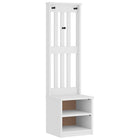 Coat rack SANDNES white 45x40x159.5 cm solid pine