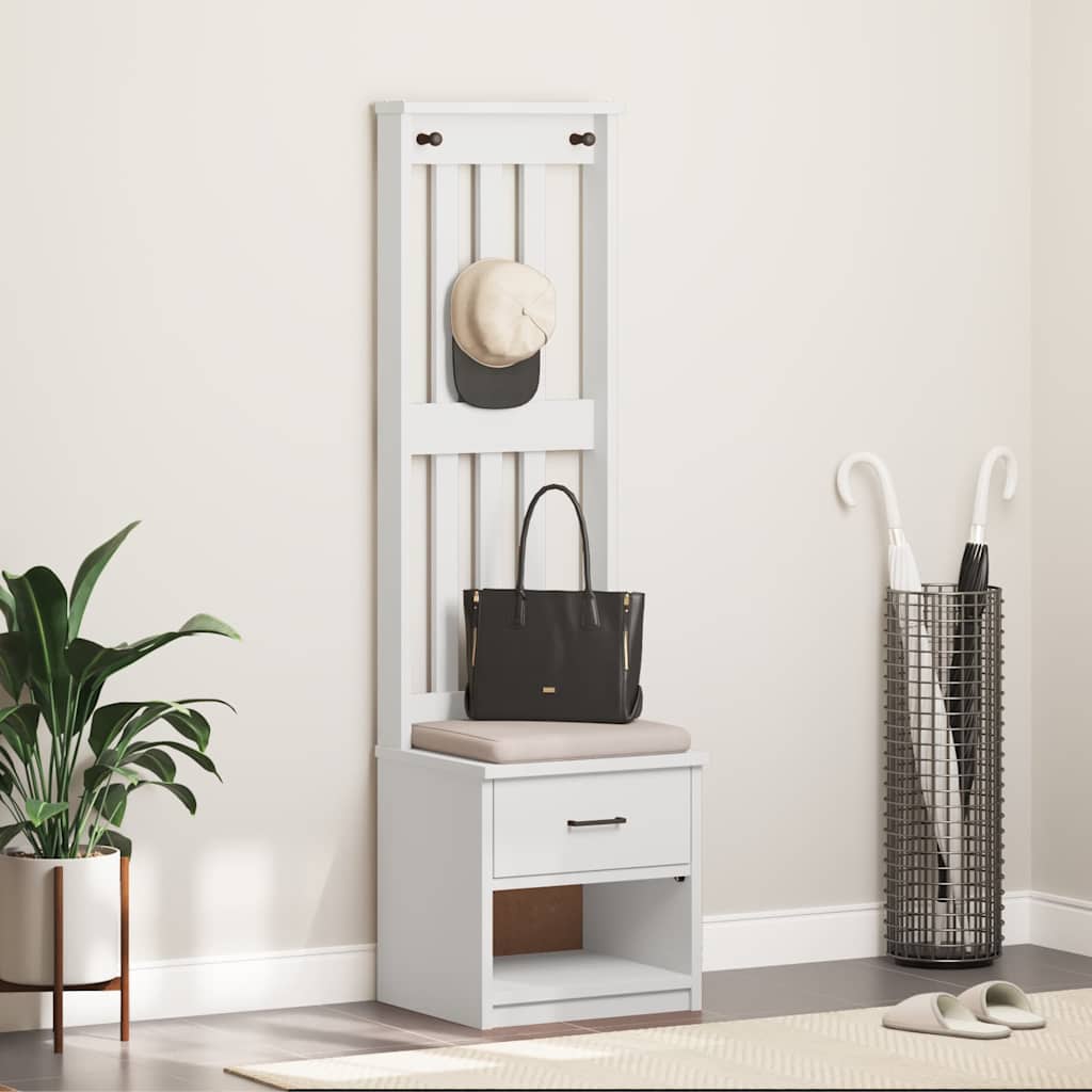Halboom SANDENS wit 45x40x159,5 cm massief grenenhout
