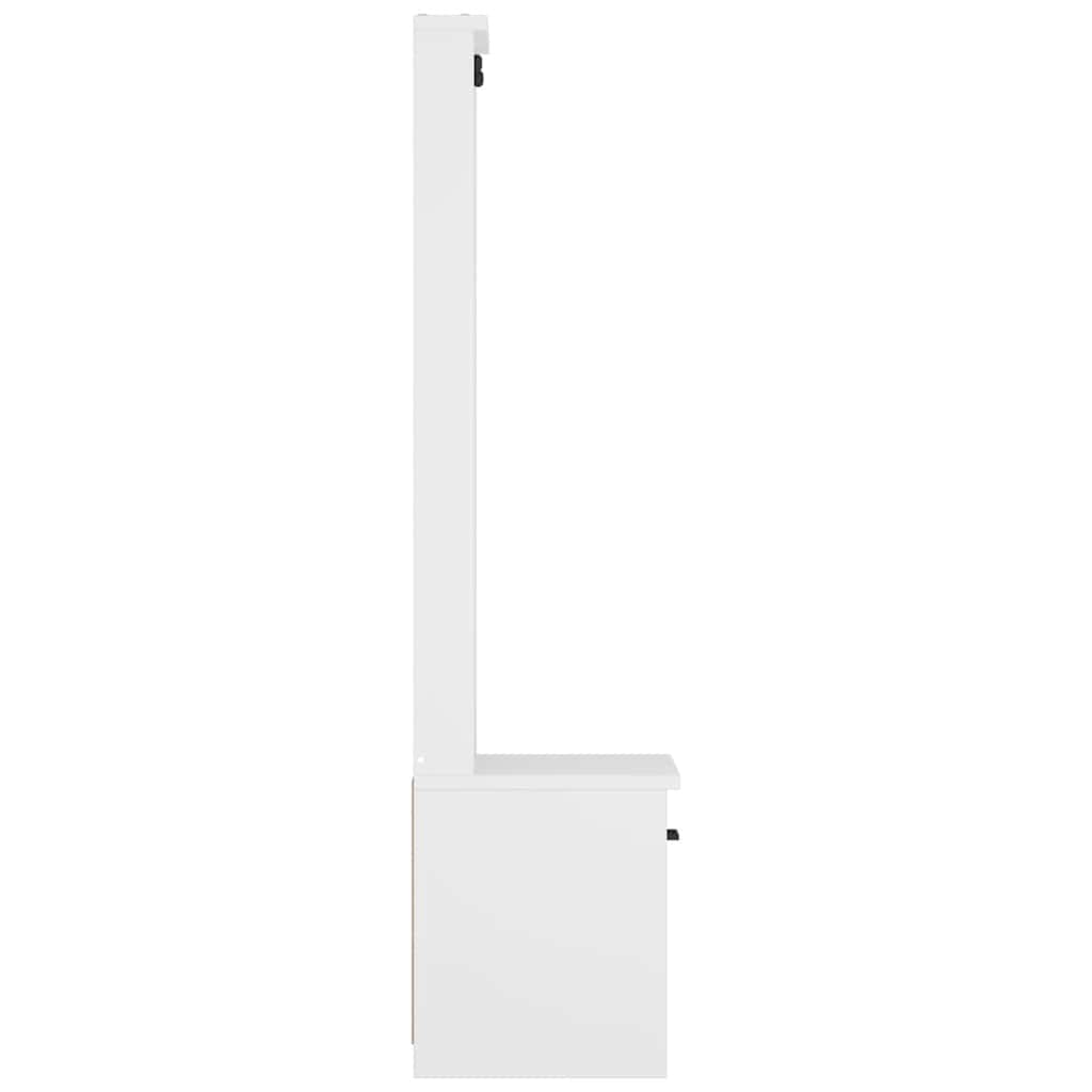 Halboom SANDENS wit 45x40x159,5 cm massief grenenhout