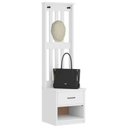 Kapstok SANDNES wit 45x40x159,5 cm massief grenenhout