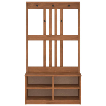 Kapstok SANDNES 87x40x159,5 cm massief grenenhout