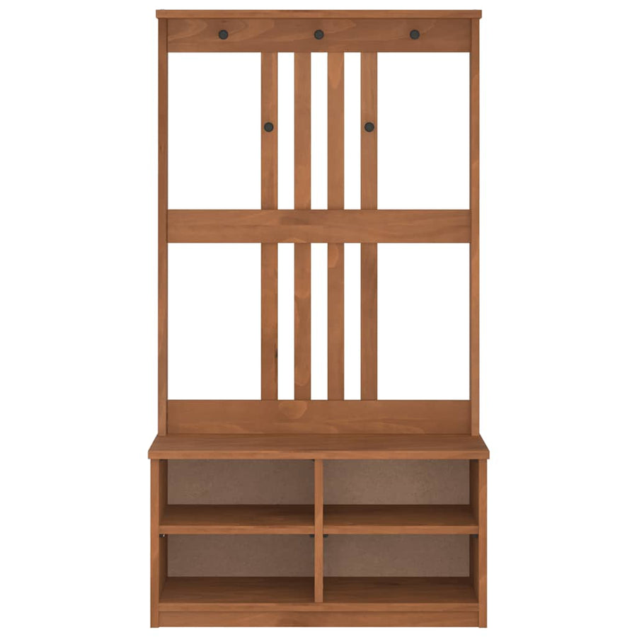 Kapstok SANDNES 87x40x159,5 cm massief grenenhout