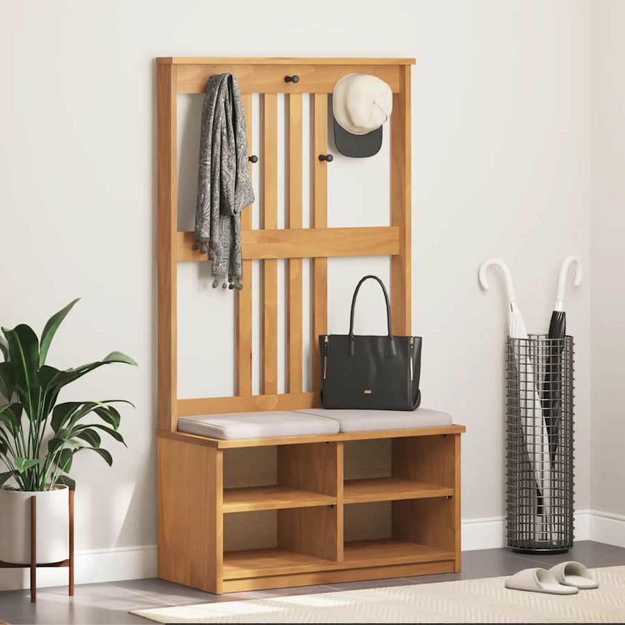 Kapstok SANDNES 87x40x159,5 cm massief grenenhout