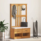 Halbankje massief grenenhout 87x40x159.5 cm bruin