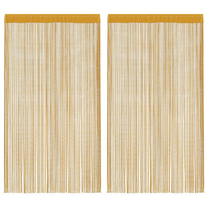 Koordgordijnen 2 st 100x250 cm goudkleurig