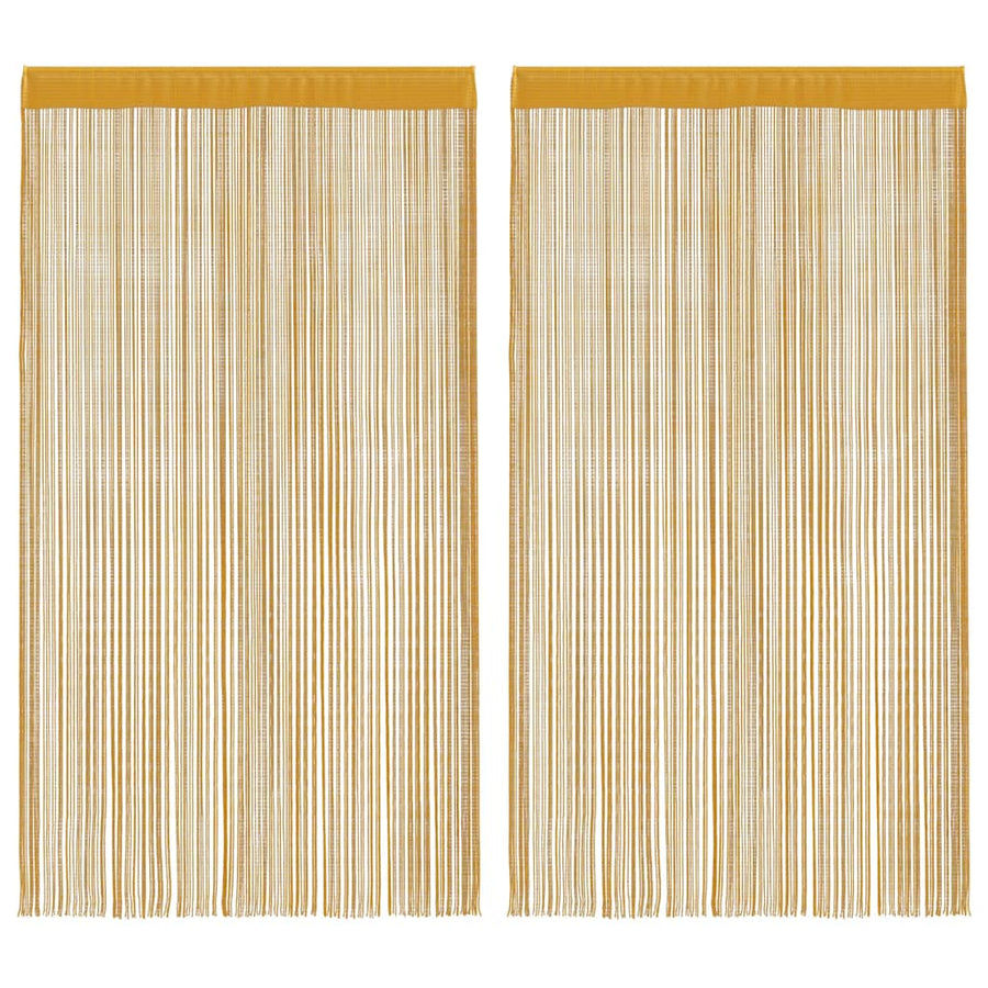 Koordgordijnen 2 st 140x250 cm goudkleurig