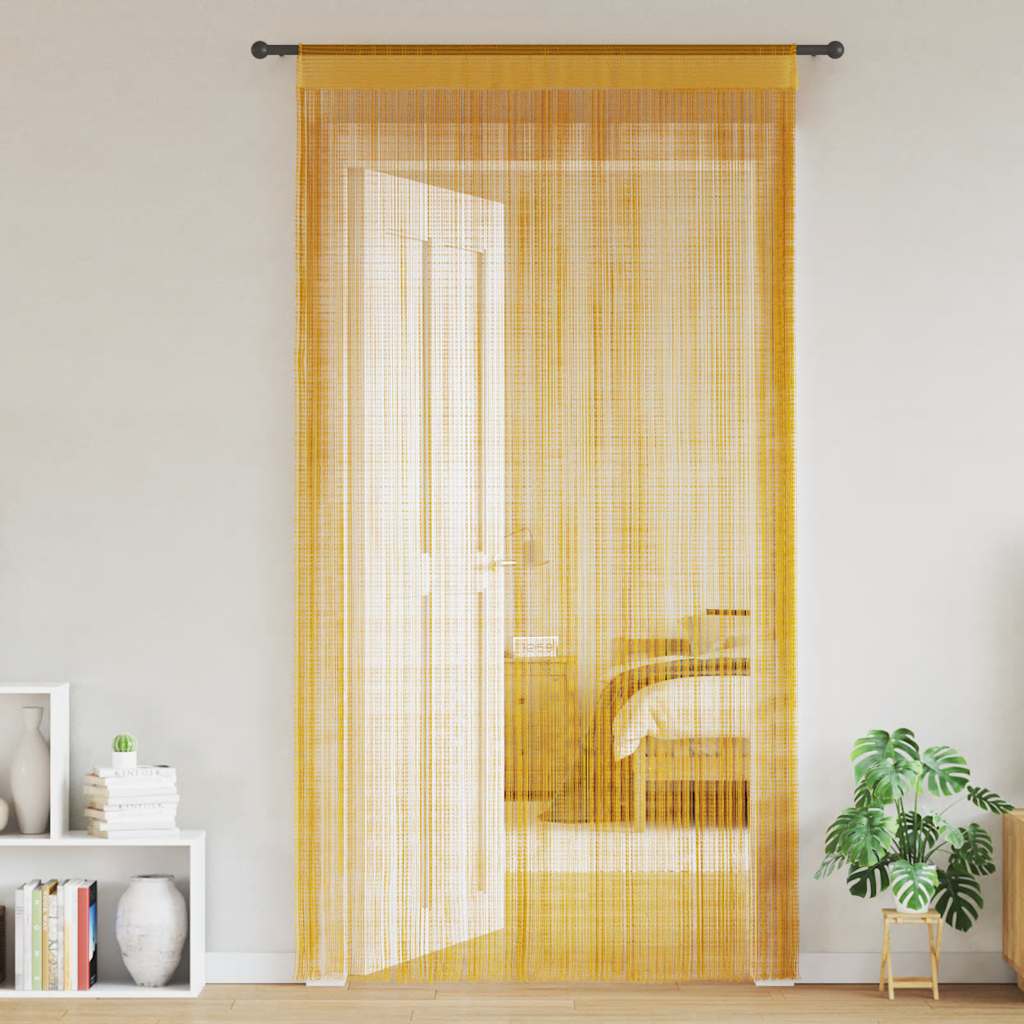 Koordgordijnen 2 st 140x250 cm goudkleurig