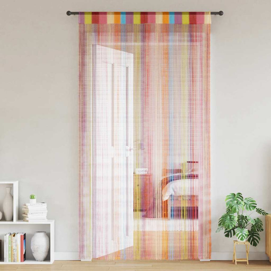 Koordgordijnen 2 st Veelkleurig 100x250 cm