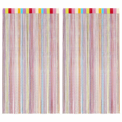 Koordgordijnen 2 st Veelkleurig 140x250 cm