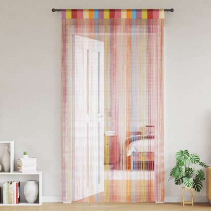 Koordgordijnen 2 st Veelkleurig 140x250 cm