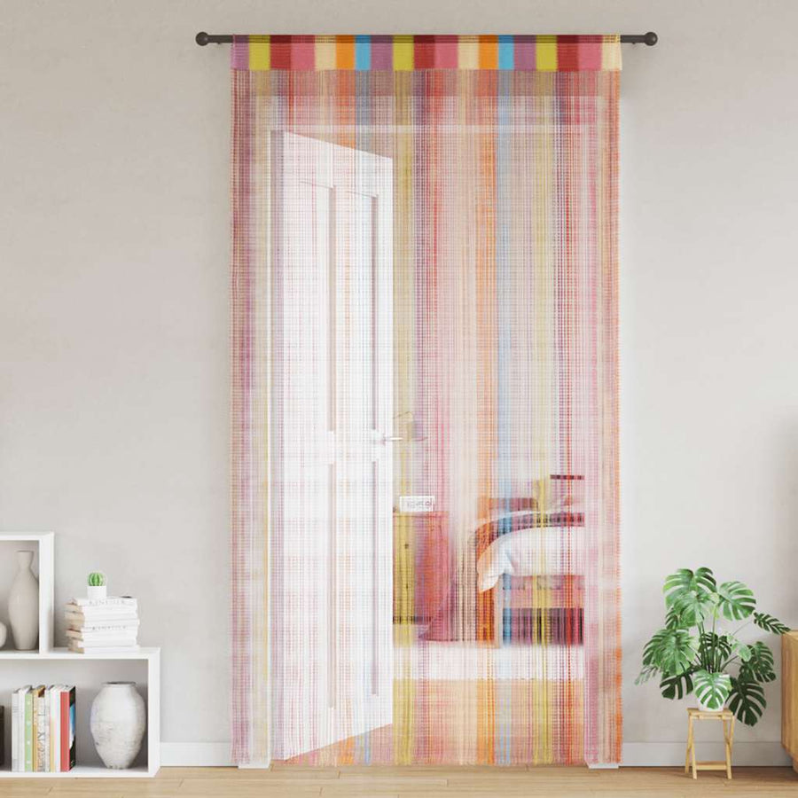 Koordgordijnen 2 st Veelkleurig 140x250 cm