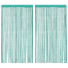 Koordgordijnen 2 st turkoois 100x250 cm
