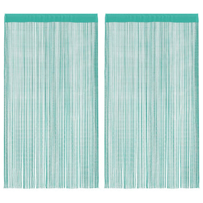 Koordgordijnen 2 st turkoois 100x250 cm