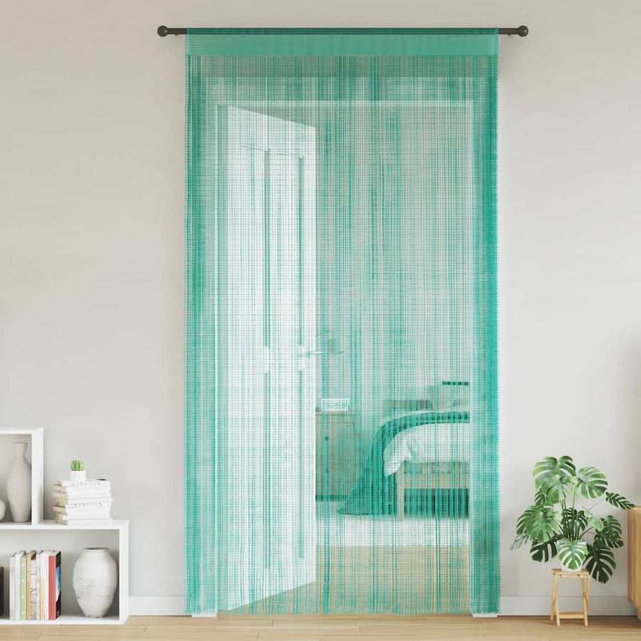 Koordgordijnen 2 st turkoois 100x250 cm