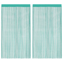 Koordgordijnen 2 st turkoois 140x250 cm