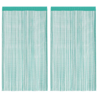 Koordgordijnen 2 st turkoois 140x250 cm