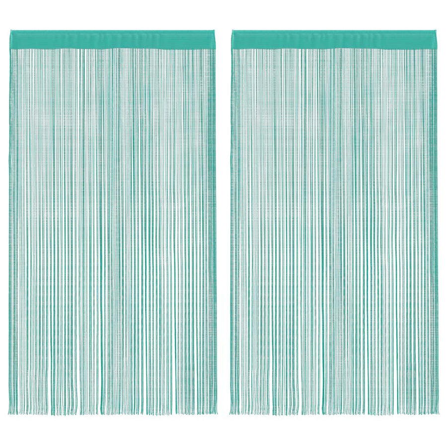 Koordgordijnen 2 st turkoois 140x250 cm