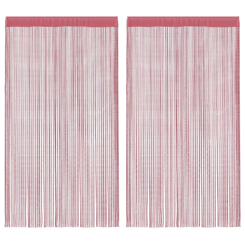 Koordgordijnen 2 st 100x250 cm roze
