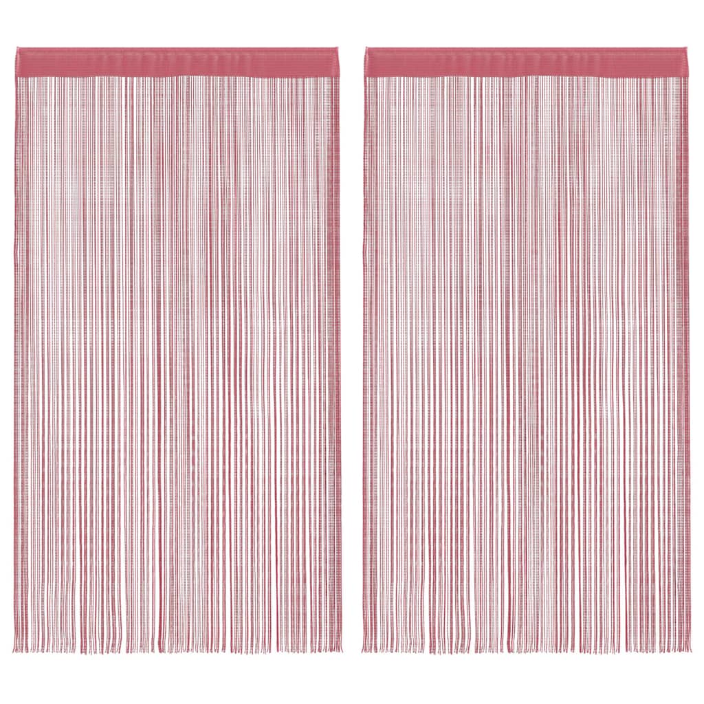 Koordgordijnen 2 st 140x250 cm roze