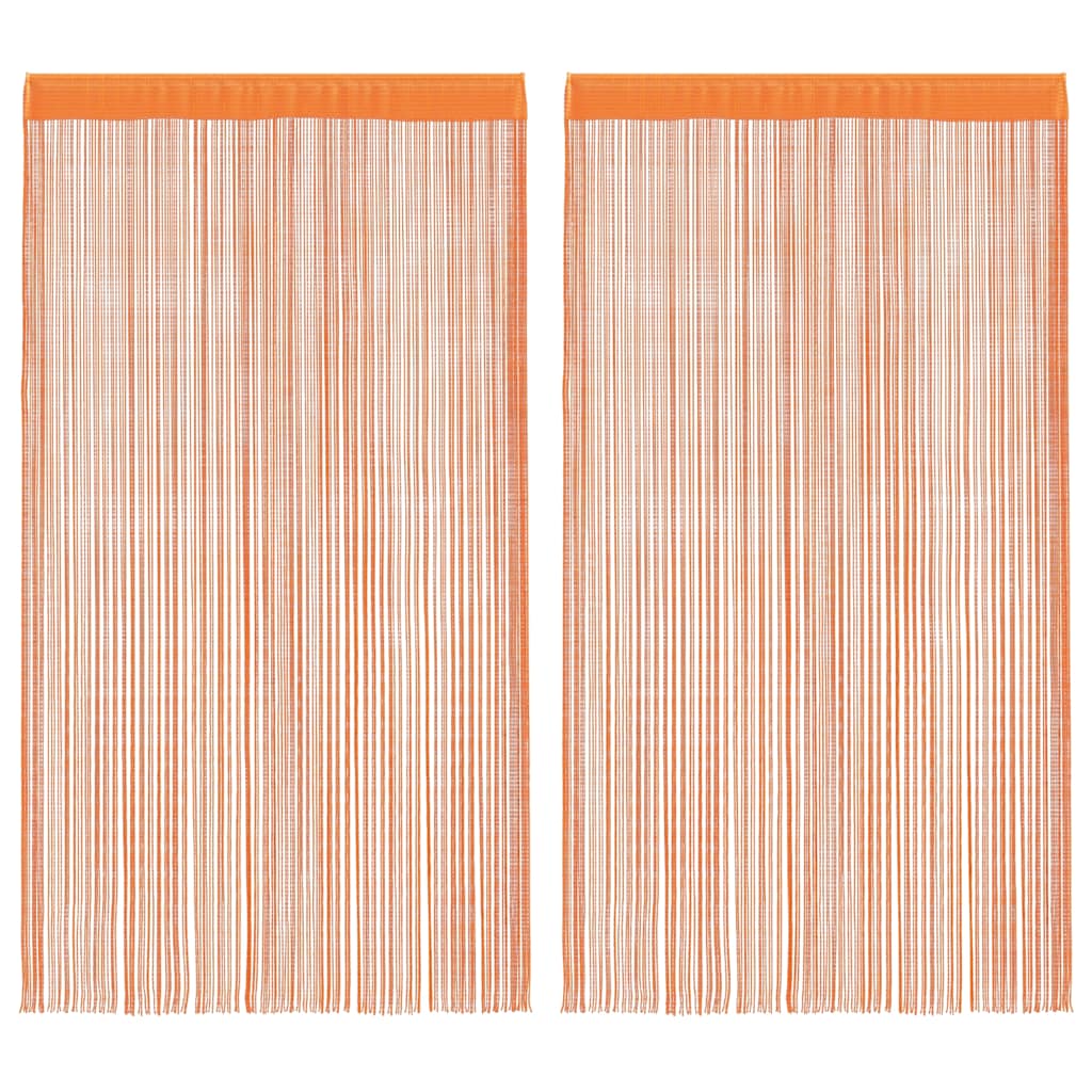 Koordgordijnen 2 st 100x250 cm oranje