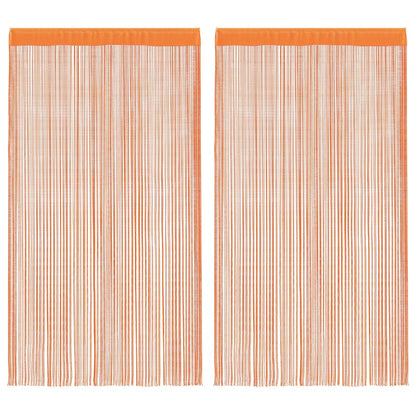 Koordgordijnen 2 st 100x250 cm oranje