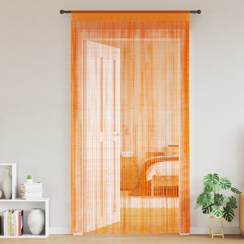 Koordgordijnen 2 st 100x250 cm oranje