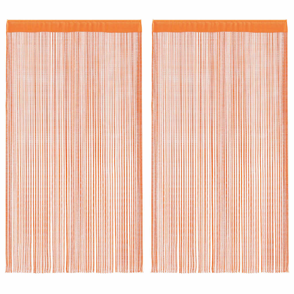 Koordgordijnen 2 st 140x250 cm oranje